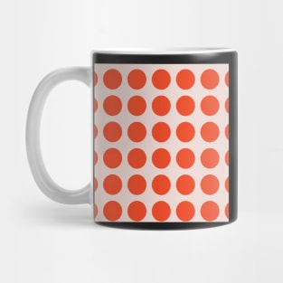 Coral Pink Polka Dot Seamless Repeat Pattern Mug